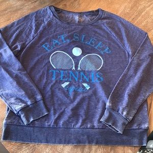 Miken Flow long sleeve pullover shirt- Eat, Sleep, Tennis, Repeat- NWOT